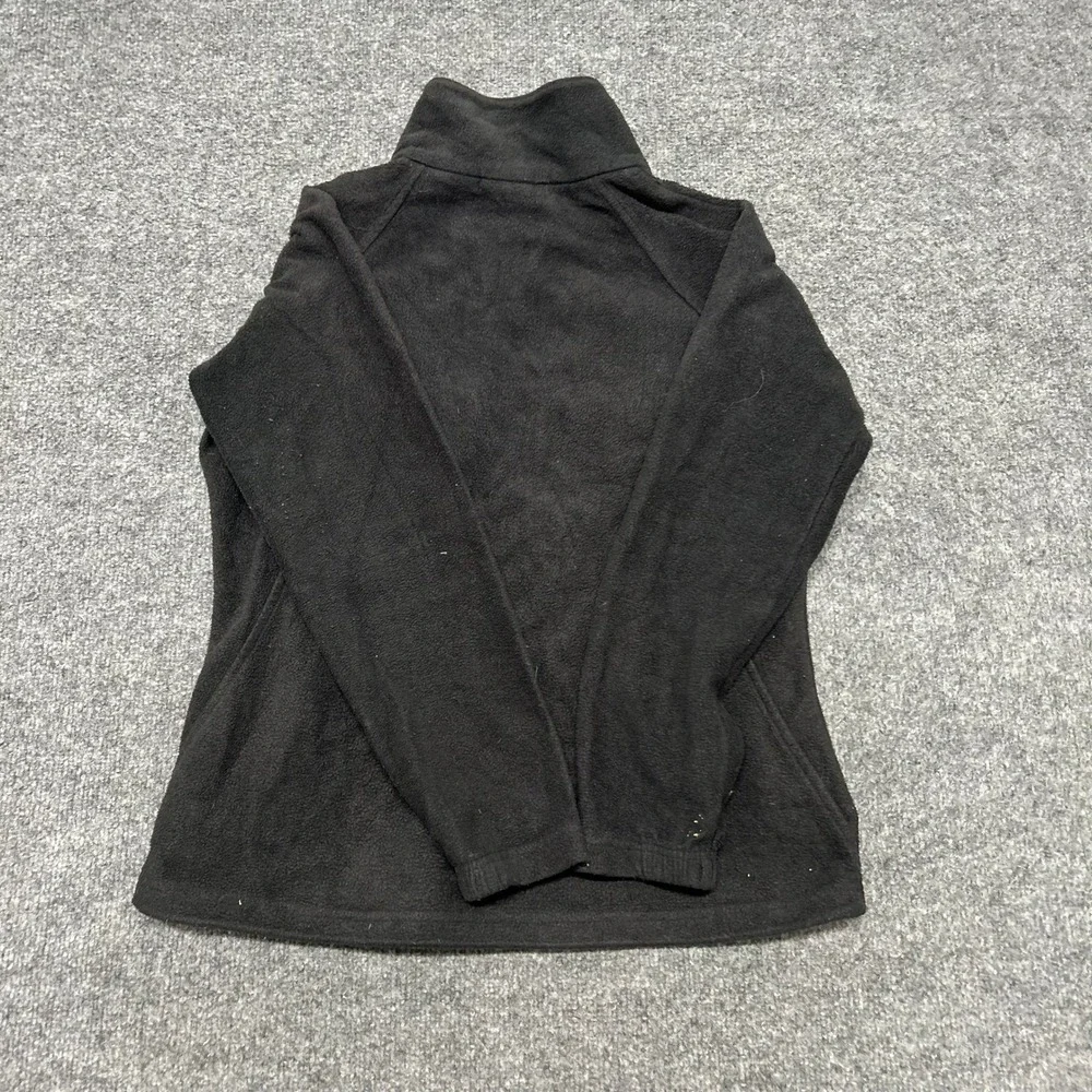 Columbia Fleece Jacket Womens Size M Black Omni-Heat Full Zip Mock Neck Outdoor